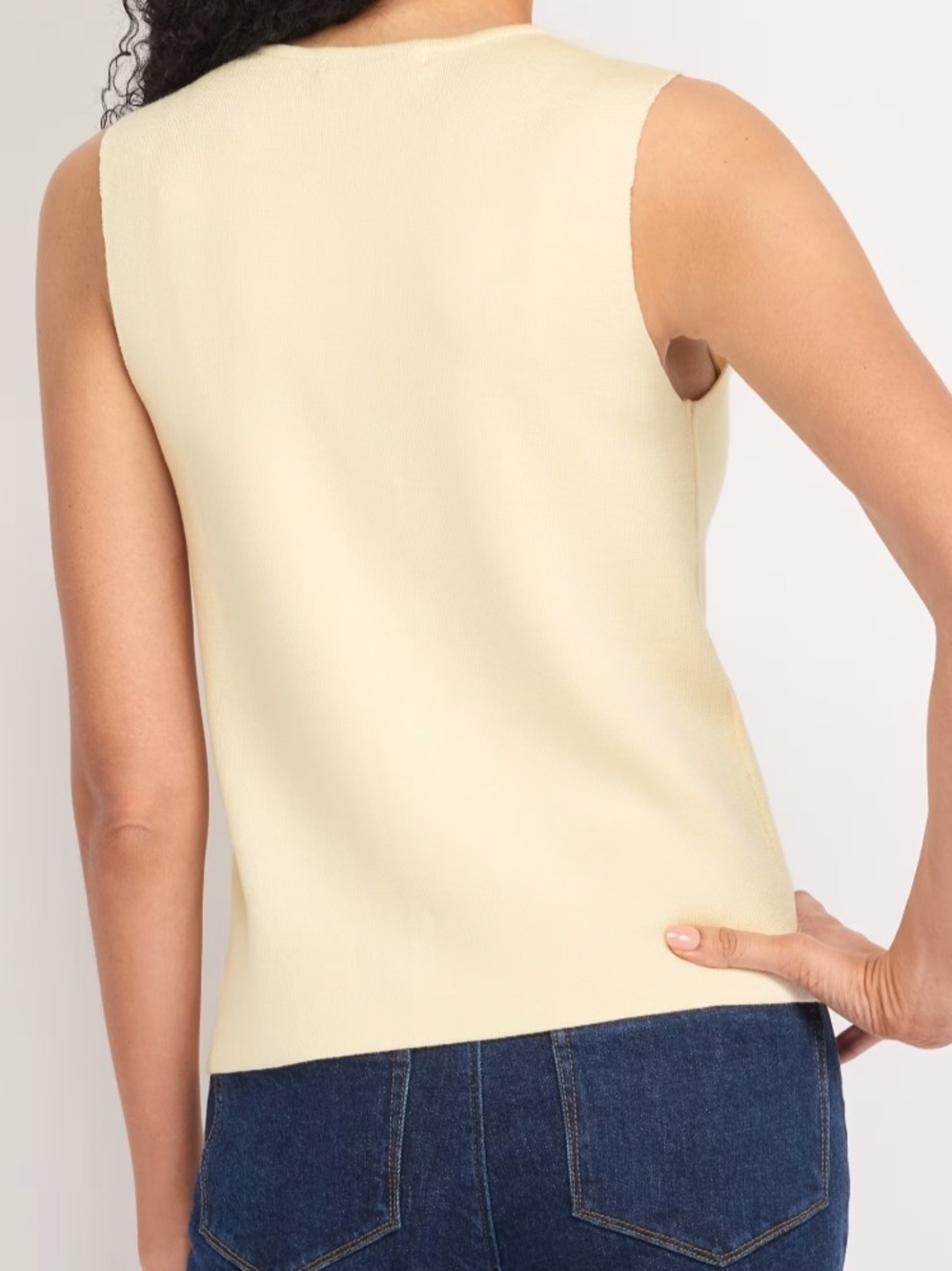 Les Serein Sleeveless V-Neck Button Front Vest Top, Sz L, NWT - Picture 2 of 6